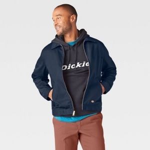 Dickies Men’s Navy Eisenhower Streetwear Distressed Work Carpenter Jacket Large